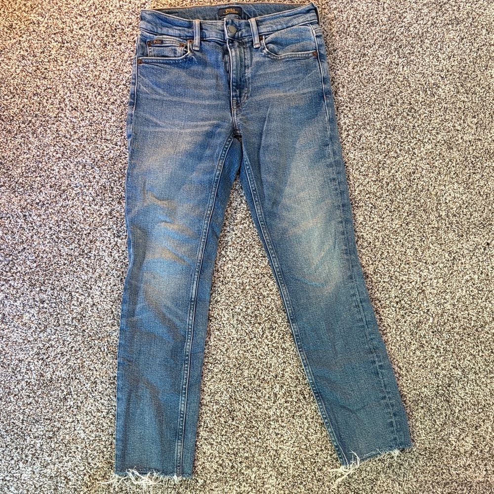 Polo by Ralph Lauren The Tompkins Mid-rise Skinny Classic Blue Cropped Jeans 26